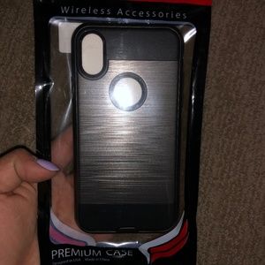 iPhone 8, Hard Grey and Black Case, NEW